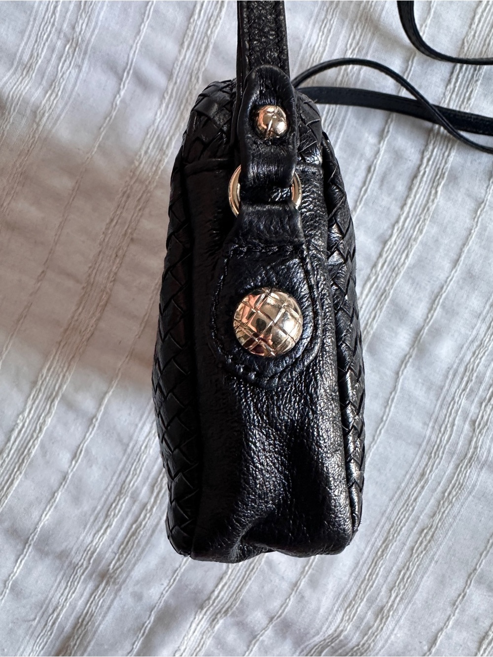 ELLIOTT LUCA Woven Leather Mini Crossbody Bag - Picture 6 of 13